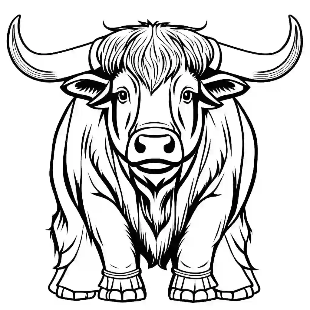 Yaks coloring pages